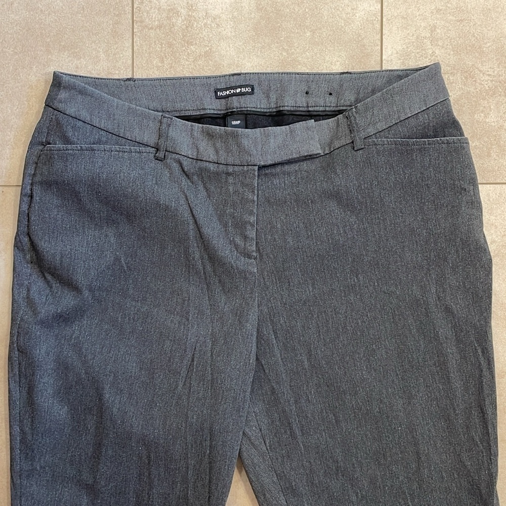 Fashion Bug, Woman’s Dress Pants, Sz 18WP, Dark Grey, boot cut - Picture 2 of 5